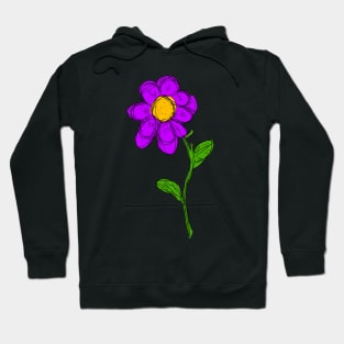 Purple Flower Hoodie